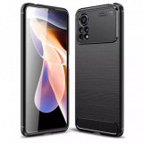 Husa Xiaomi Poco X4 Pro 5G Carbon Negru Techsuit