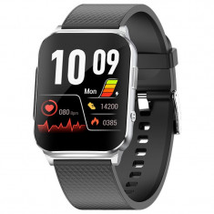 Smartwatch iSEN EP03 Silver, 1.83" IPS HD, ECG, Ritm cardiac, Presiune sanguina, Glicemie, Oxigen, Monitorizare somn, Bt v5.1, IP67, 185mAh