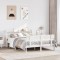 Gossi cadru de pat fara saltea, alb, 135x190 cm, lemn masiv de pin