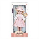 Papusa cu rochita roz si palarie Jelena 33 cm