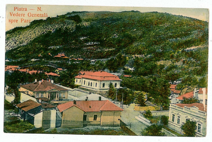 885 - PIATRA NEAMT, Vedere spre parc, Romania - old postcard - unused