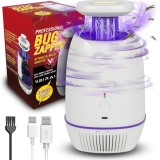 Aparat Anti Tantari Birai Bug Zapper 360, Lampa Uv Insecte, Ventilator Aspirant Puternic, Acoperire 100M, Usb-C, Protectie Tantari Si Insecte, Interio
