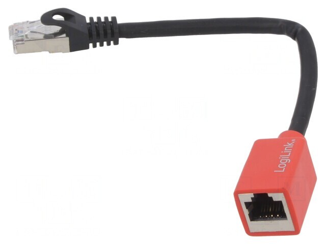 Prelungitor RJ45 Negru 0,2m Cat 6a
