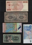 Set 5 bancnote de prin lume adunate (cele din imagini) #23