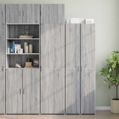 vidaXL Dulap depozitare slim sonoma gri 50x42,5x225 cm lemn prelucrat 3281306