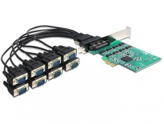 PCI Express Card la 8 x Serial RS-232 High Speed 921K, Delock 89336