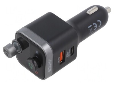 Transmițător FM cu microSD și USB negru foto
