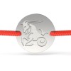 Bratara Argint 925 Snur Rosu Capricorn Atcom, Femei. Bijuterie Zodie, Cadou Valentine&#039;s Day, Martisor. Argintiu