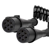 Cablu spiralat remorca TIR 2x 7 PIN tip N, 5 m, 24V, AMiO