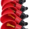 Set 5 Adapatoare pentru pasari, Plastic, 8x5x3.5cm, Rosu