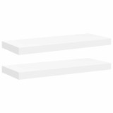 Cumpara ieftin Rafturi de perete suspendate, 2 buc., alb, 60x23,5x3,8 cm, MDF