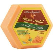 Sapun Vegetal Hexagonal cu Miere si Ceara Apicola 100gr Cod: appg00043 foto