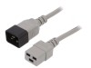 Cablu Alimentare IEC C19-C20 PVC 3m Gri 16A 250V