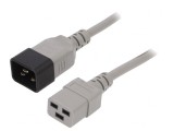 Cablu Alimentare IEC C19-C20 PVC 3m Gri 16A 250V