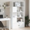 Gossi biblioteca, alb, 100x36x189 cm, lemn prelucrat