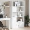 Gossi biblioteca, alb, 100x36x189 cm, lemn prelucrat