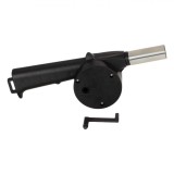 Suflator Manual pentru Foc, Plastic, M&acirc;ner Cu C&acirc;rlig, Negru, Lungime 26cm