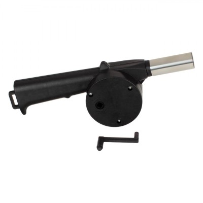 Suflator Manual pentru Foc, Plastic, M&amp;acirc;ner Cu C&amp;acirc;rlig, Negru, Lungime 26cm foto