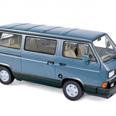 Macheta auto Volkswagen Multivan T3 albastru 1990, 1:18 Norev