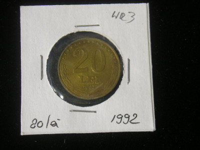 M1 C10 - Moneda foarte veche 116 - Romania - 20 lei 1992 foto