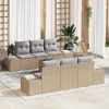 VidaXL Set de canapele pentru grădină 7 pcs Bej și gri 55 x 55 x 37 cm 3355619