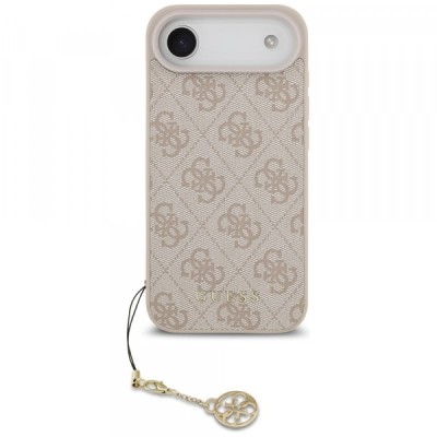 Husa MagSafe pentru Apple iPhone 17 Air, Guess, 4G Charm Cradle, Roz foto