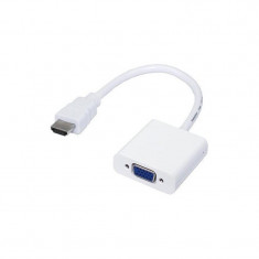 Convertor HDMI la VGA, culoare alba foto