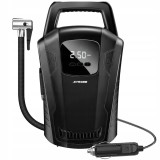 Compresor aer auto, Xtrobb, 12 V, 150 PSI, 10 bar, cu manometru, afisaj LCD, 15x7.5x25 cm, Isotrade