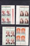 ROMANIA 1976 LP 907 ANIVERSARI I BLOCURI DE 4 TIMBRE MNH, Nestampilat