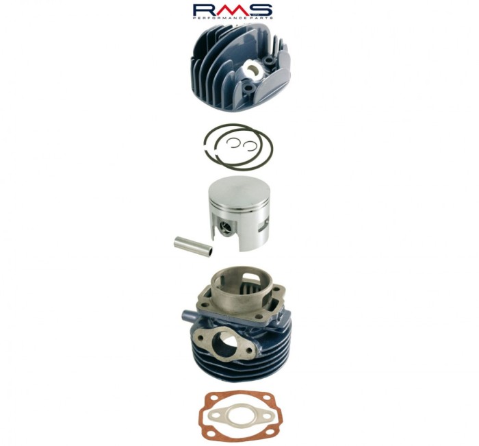 Set motor + chiulasa Ape 50 FL - Ape 50 RST - Vespa 50 S - Special - PK 50 - PK 50 XL - FL - HP 2T AC 80cc - 3 fante D47mm bolt 12