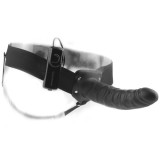 Vibratoare cu strap-on - Fetish Fantasy Strap-On Scobit cu Vibratii 20cm - culoare Negru