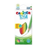 Cumpara ieftin Creioane colorate Carioca Tita, hexagonale, flexibile, 12 culori