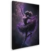 Tablou canvas balerina dansand in nuante mov, gri, negru 1072 Tablou canvas pe panza CU RAMA 60x90 cm