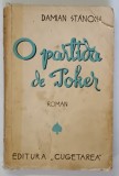 O PARTIDA DE POKER de DAMIAN STANOIU,EDITIE INTERBELICA *COTOR INTARIT CU SCOCI