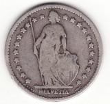 Moneda Argint Elvetia - 1 Franc 1886 - B, Europa