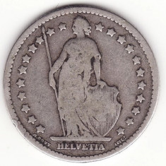 Moneda Argint Elvetia - 1 Franc 1886 - B