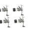 Set 4 Mulinete Crap / Somn / Dunare Diamant alb DM 80