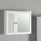 Dulap cu oglinda baie Karls&oslash;y 50x60x15cm alb [en.casa] HausGarden Leisure