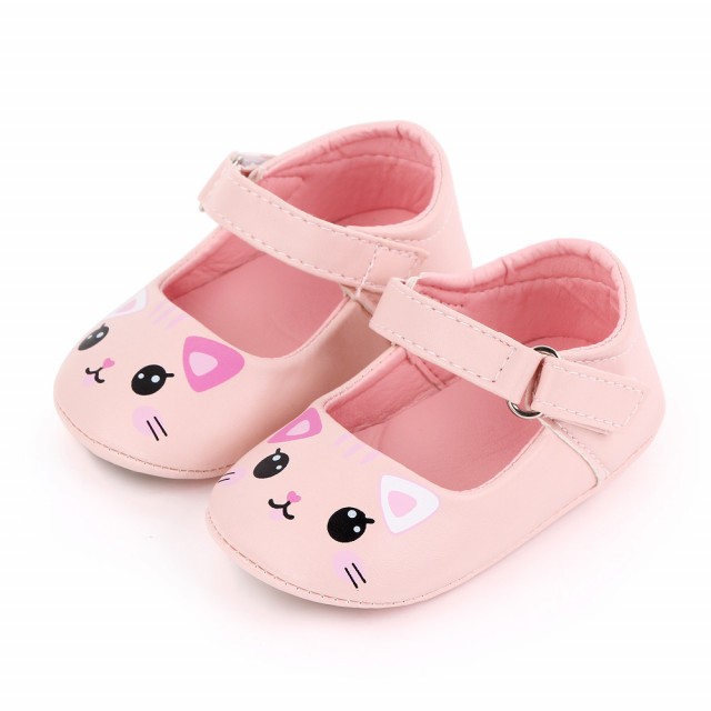 Pantofiori pentru fetite - Pisicuta roz (Marime Disponibila: 0-3 luni)