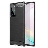 Husa pentru Samsung Galaxy Note 20 Ultra / Note 20 Ultra 5G, Techsuit Carbon Silicone, Black