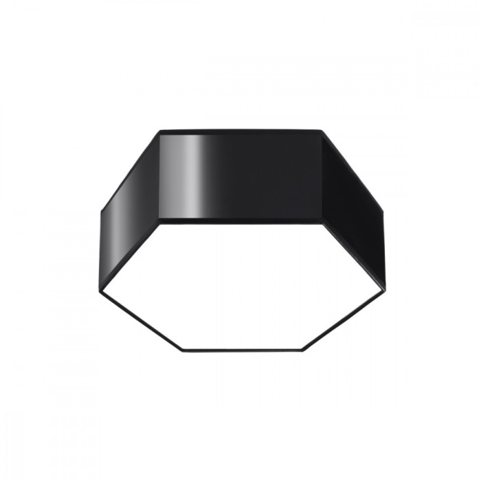 Lampă De Tavan Sunde Negru Pvc 2 Becuri Cub Modern De Interior