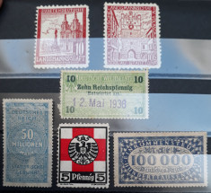 Lot de ?ase timbre neuzate, fiscale / viniete / locale - Germania foto
