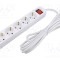 Prelungitor alimentare LANBERG 3m 5 prize Schuko 10A alb