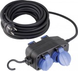 Prelungitor cu 4 prize cablu 5m H07RN-F 3G1,5 230V 16A max. 3500W IP44, As Schwabe
