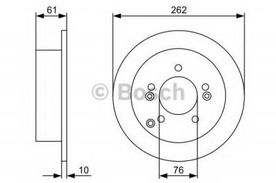 Disc frana HYUNDAI TUCSON (JM) (2004 - 2010) BOSCH 0 986 479 345 foto