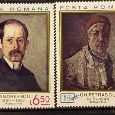 ROMANIA 1972 LP 801 ANIVERSARI /PICTORI, Serie MNH