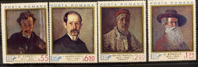 ROMANIA 1972 LP 801 ANIVERSARI /PICTORI, Serie MNH foto