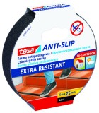 Banda adeziva antialunecare Tesa 5m x 25mm negru, rezistenta apa, aderenta puternica, pentru cada dus