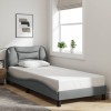 VidaXL Cadru de pat fără saltea, gri deschis, 90x190 cm, textil