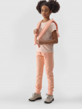 Pantaloni jogger de trening pentru fete - culoarea coral, 4F Sportswear